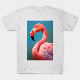 Beautiful Pink Flamingo Portrait T-Shirt